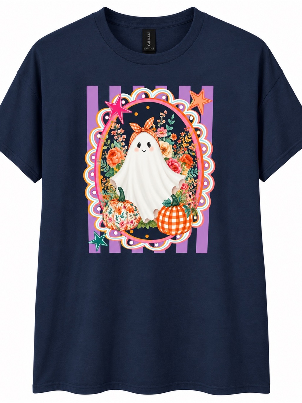 Adult 2XL NWOT Floral Ghost Graphic Tee